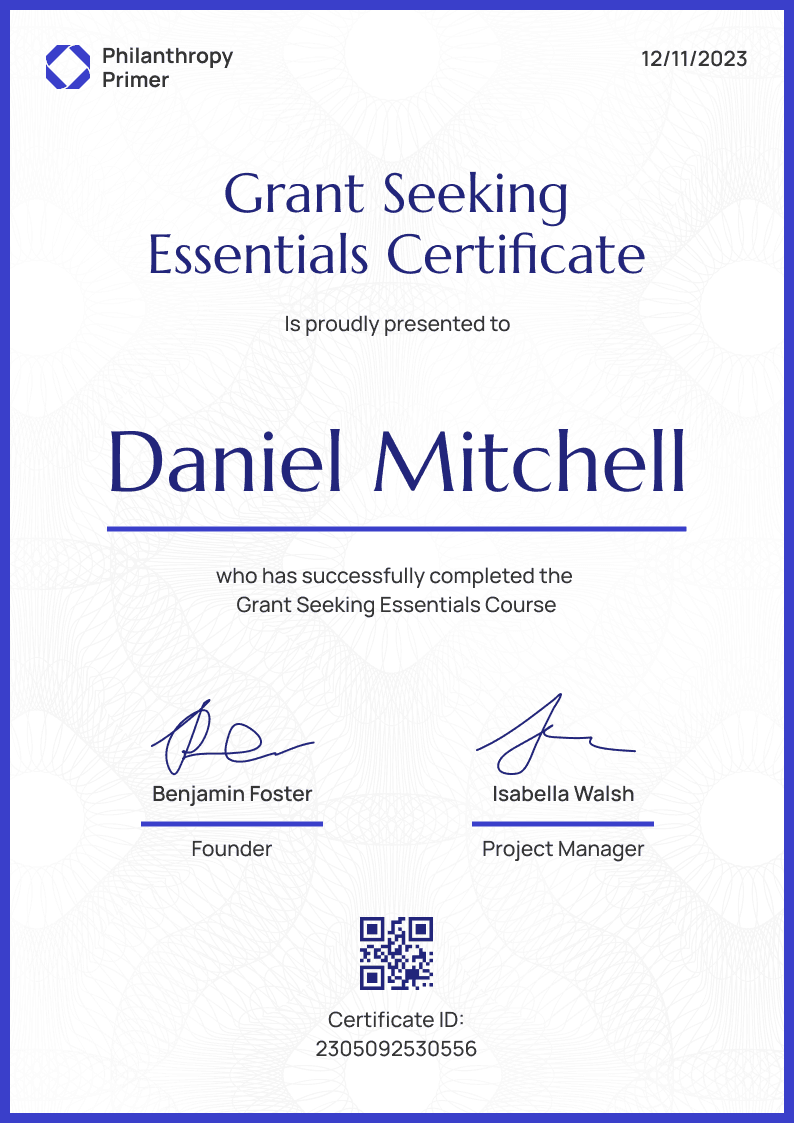 Certificate thumbnail