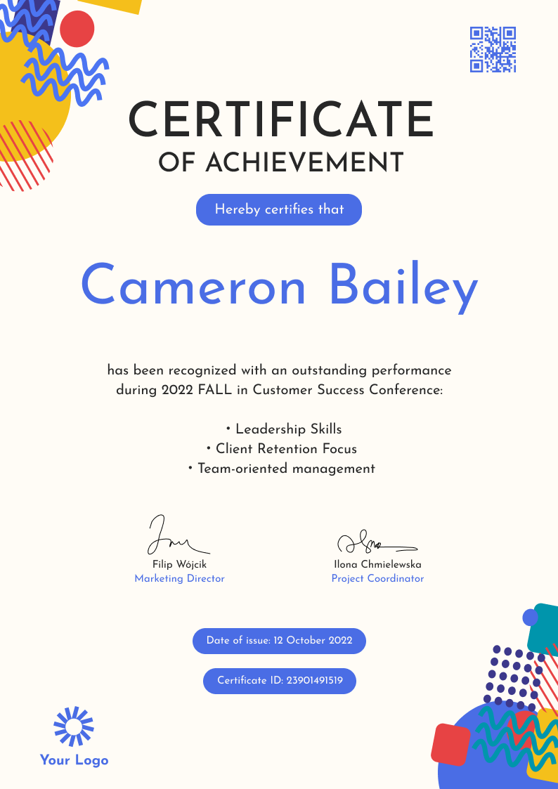 Certificate thumbnail