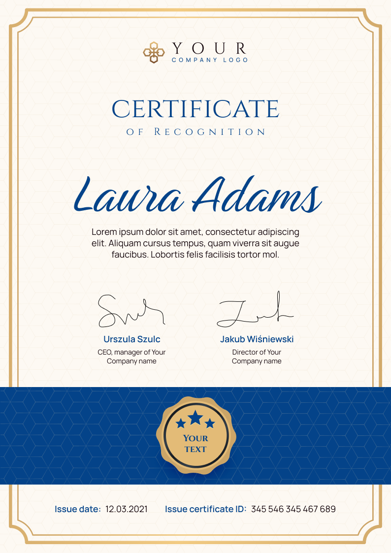 Certificate thumbnail
