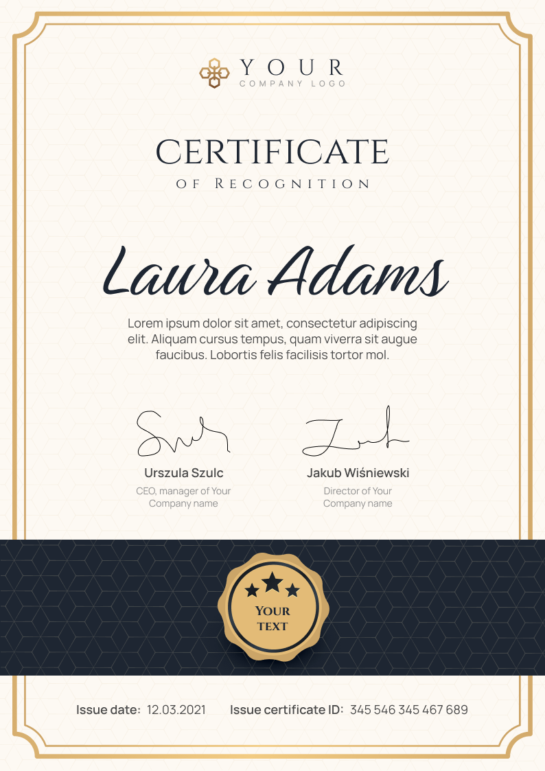 Certificate thumbnail