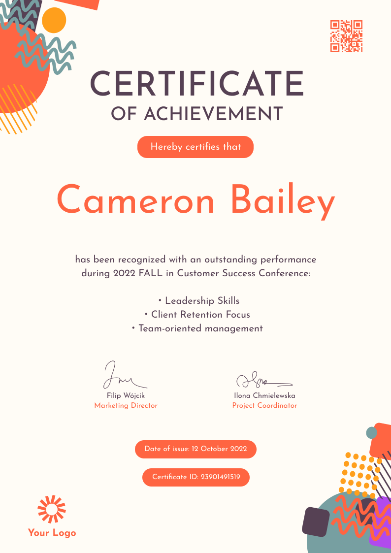 Certificate thumbnail